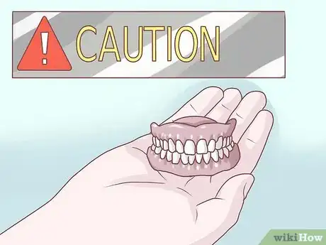Image titled Care for Your Dentures Step 1