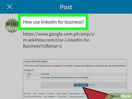 Image titled Post an Article on LinkedIn on iPhone or iPad Step 5