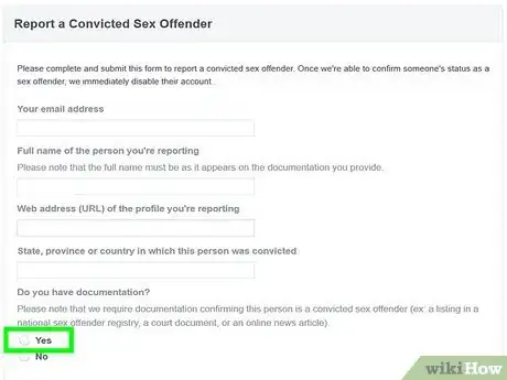 Image titled Report a Sex Offender on Facebook Step 7