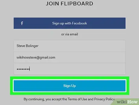 Image titled Create a Flipboard Account on PC or Mac Step 4
