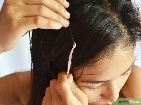 Image titled Make Clip on Hair Streaks Step 6