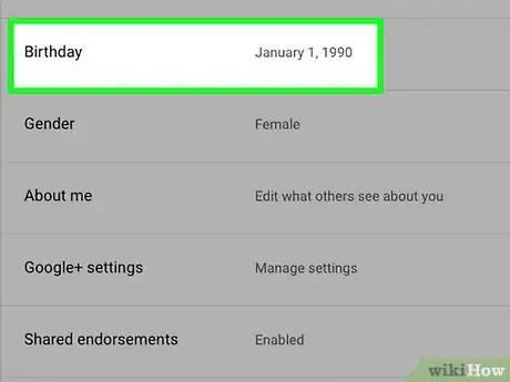 Image titled Change Age on YouTube Step 8