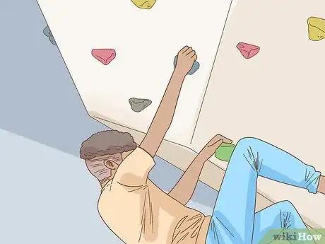 Image titled Rock Climb Overhangs on a Rock Wall Step 2