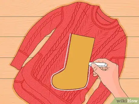 Image titled Make Christmas Stockings from Sweaters Step 4