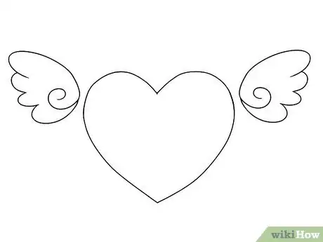 Image titled Draw a Heart with Wings Step 4