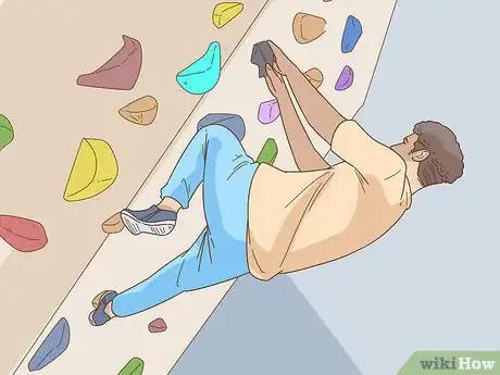 Image titled Rock Climb Overhangs on a Rock Wall Step 6