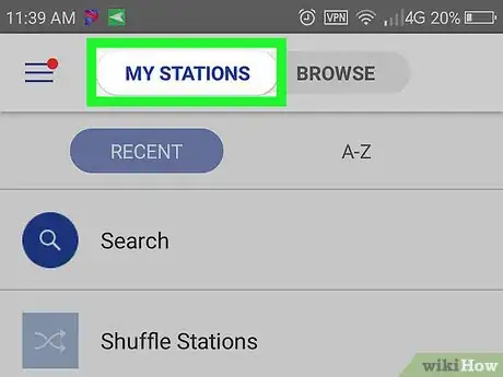 Image titled Delete a Station on Pandora on Android Step 2