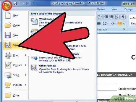 Image titled Create a Template in Microsoft Word 2007 Step 3