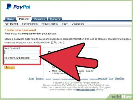 Image titled Change a PayPal Password Step 12