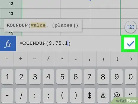 Image titled Round Up on Google Sheets on iPhone or iPad Step 7