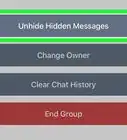 Unhide Messages on Groupme on iPhone or iPad