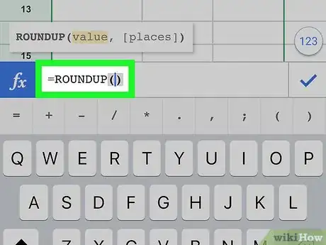 Image titled Round Up on Google Sheets on iPhone or iPad Step 4