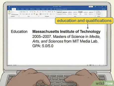 Image titled Write a CV (Curriculum Vitae) Step 10