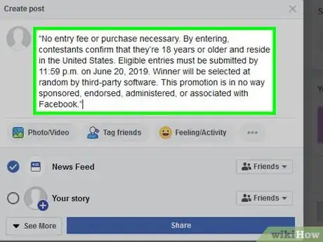 Image titled Do Giveaways on Facebook Step 7