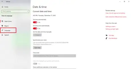 Image titled Open Language Settings Windows 10.png
