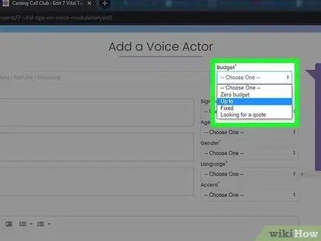 Image titled Create a Casting Call on Casting Call Club Step 9