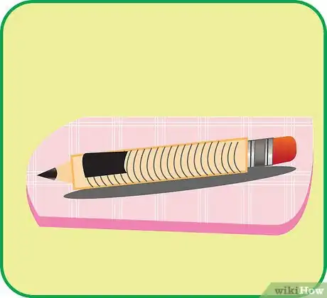 Image titled Put the pencil (wrapped around the newspaper) on a plastic plate or other surface Step 8