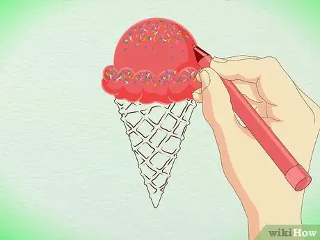 Image titled Draw a Detailed Ice Cream Cone Step 17