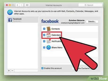 Image titled Add a Facebook Account to a Mac Step 9