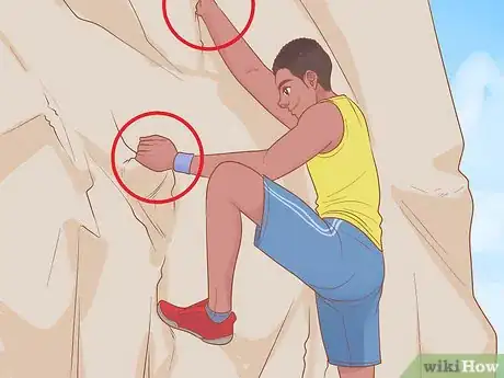 Image titled Match and Switch in Rock Climbing Step 1