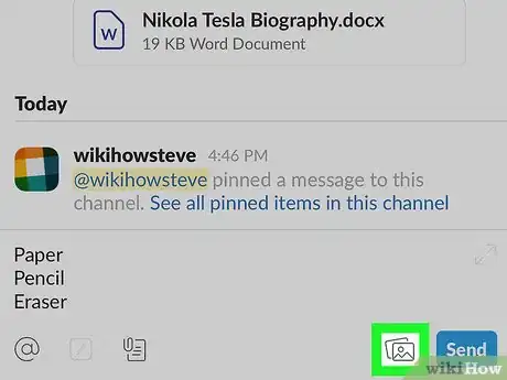 Image titled Post Images on Slack on iPhone or iPad Step 4