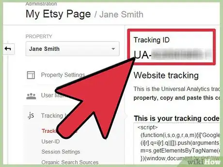 Image titled Add Google Analytics to Etsy Step 4
