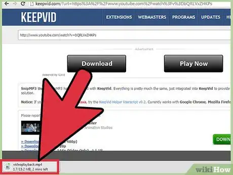 Image titled Download the Soundtrack from a YouTube Video Using SnipMP3 Step 6