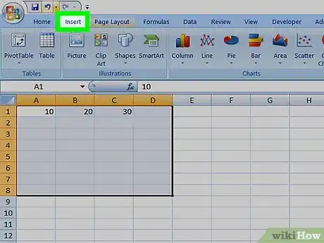Image titled Create a Waterfall Chart in Excel on PC or Mac Step 3