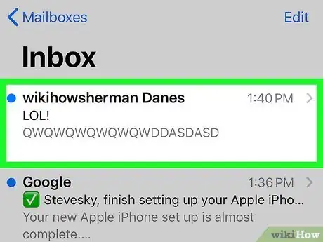 Image titled Block Senders in the Mail App on iPhone or iPad Step 2