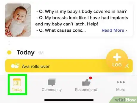 Image titled Log a Feeding Time in the Glow Baby App on an iPhone Step 2