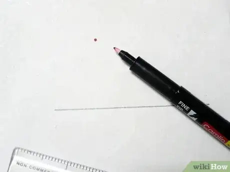 Image titled Construct a Perpendicular Line to a Given Line Through Point Outside the Line Step 2