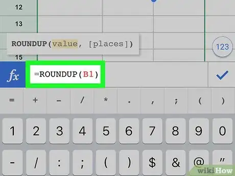 Image titled Round Up on Google Sheets on iPhone or iPad Step 5