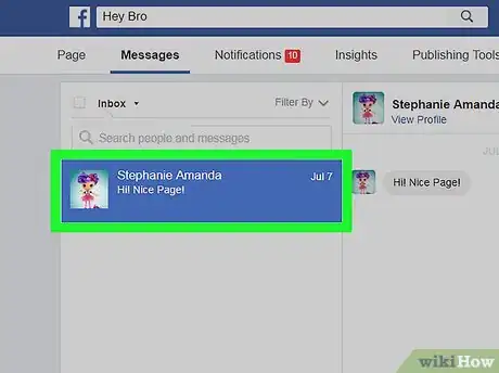 Image titled Message As a Facebook Page on PC or Mac Step 4
