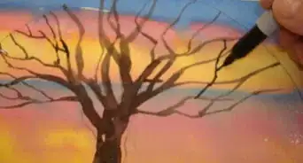 Paint a Winter Tree at Sunset in Watercolor