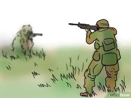 Image titled Stalk With a Ghillie (3D Camouflage) Suit Step 6