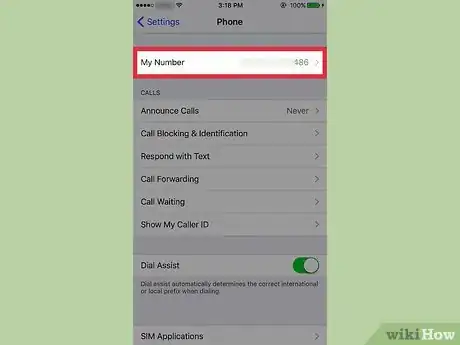 Image titled View Your Phone Number on an iPhone Step 3