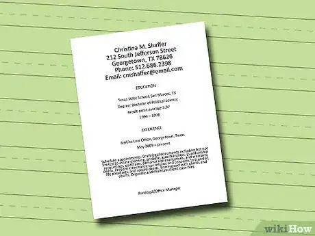 Image titled Write a College Resume Step 2