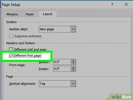 Image titled Remove the First Page Number in Word 2013 Step 5