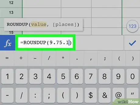 Image titled Round Up on Google Sheets on iPhone or iPad Step 6