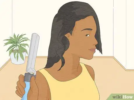 Image titled Curl Black Hair with a Curling Iron Step 12