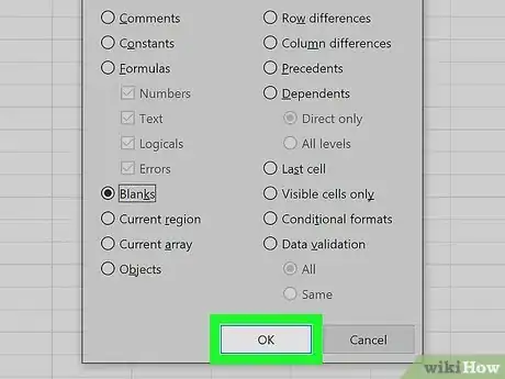 Image titled Fill Blank Cells in Excel Step 7