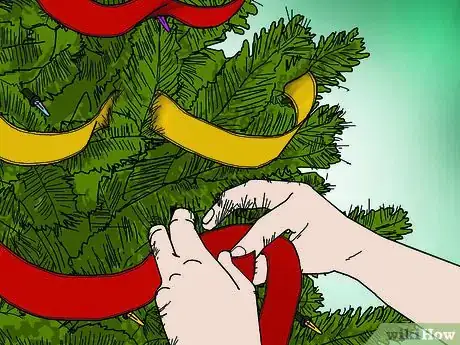 Image titled Decorate a Christmas Tree with a Ribbon Step 12