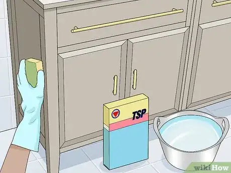 Image titled Paint Bathroom Cabinets Step 1