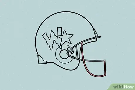 Image titled Draw a Football Helmet Step 7