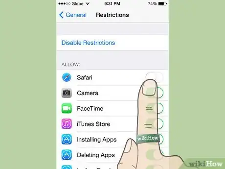 Image titled Block Safari on iPhone or iPod Touch Step 5