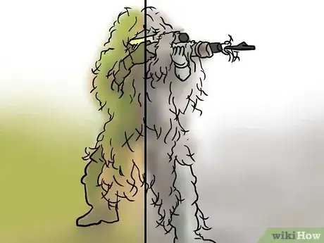 Image titled Stalk With a Ghillie (3D Camouflage) Suit Step 1