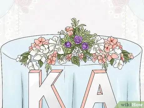 Image titled Decorate the Bride and Groom Table Step 3