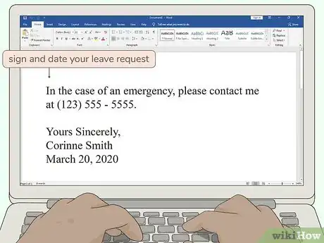 Image titled Write an Earned Leave Application Step 5