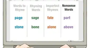 Create a List of Rhyming Words for a Poem or Song