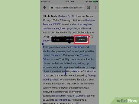 Image titled Get a Speak Button for Selected Text on an iPhone Step 7